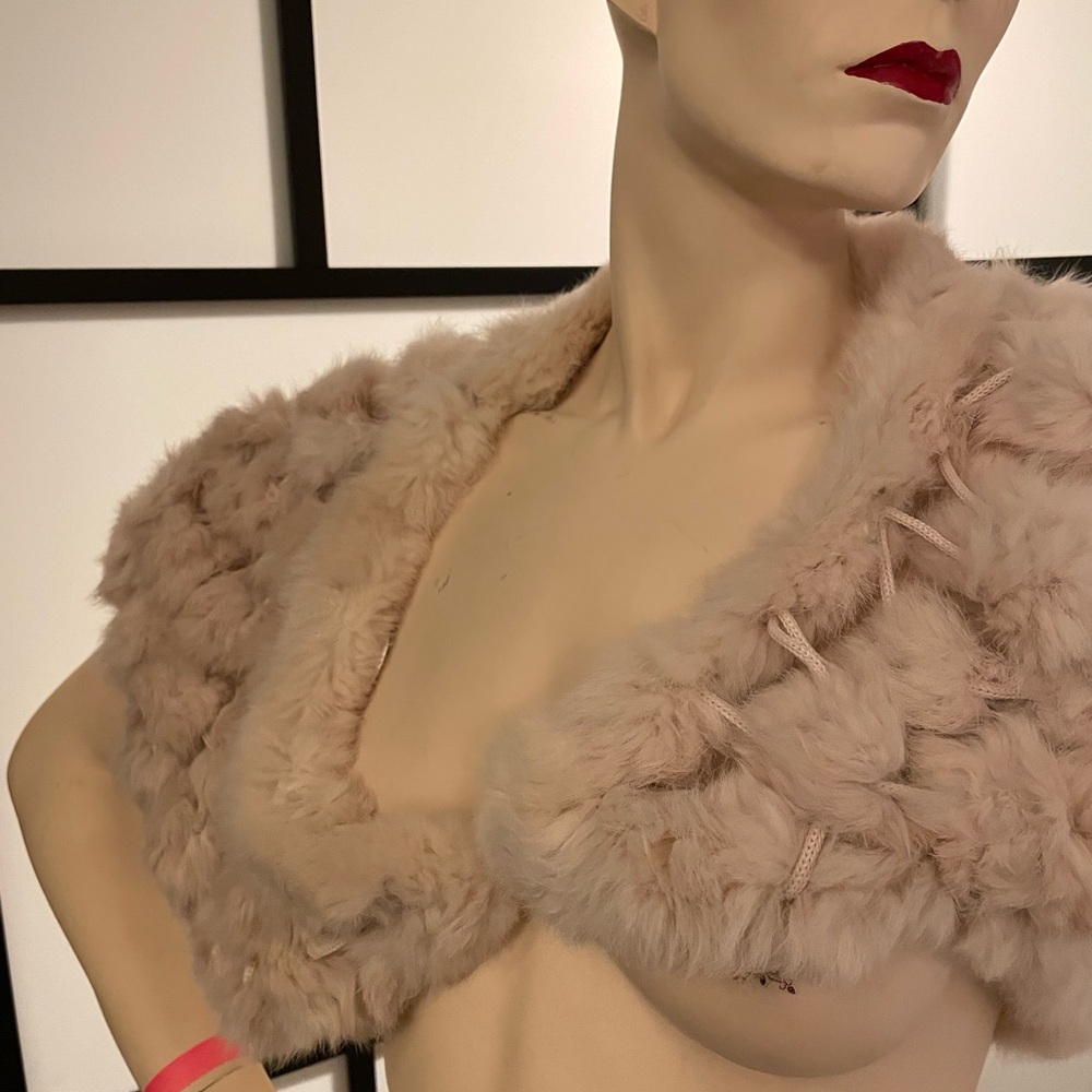 Fur Shrug in Light Brown
